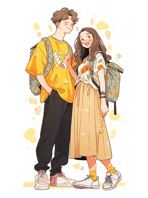 Professional Illustration, L'art Du Portrait, Portraits Art, Art Mignon, 캐릭터 드로잉, Couple Illustration, Into Art, Poses References, Cute Couple Art