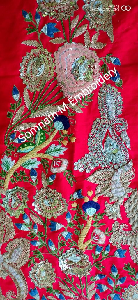 Hand embroidery Somnath Embroidery, Lehenga Styles, Heavy Lehenga, Lehenga Style, Hand Work Embroidery, Punjabi Suits, Hand Work, Embroidery Design, Lehenga