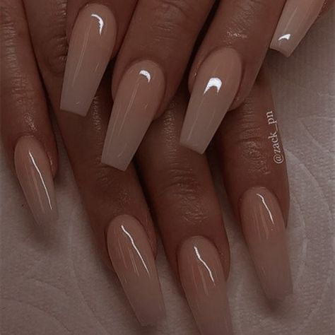 Nude Coffin Nails, Ongles Beiges, Long Coffin Nails, Acrylic Nails Nude, Ombre Acrylic Nails, Beige Nails, Work Nails, Classic Nails, Fall Acrylic Nails