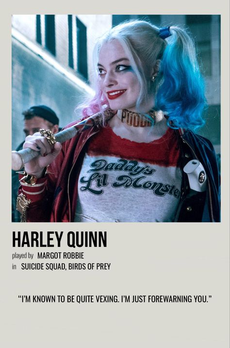 Harley Quinn Poster, Character Polaroid, Cool Easy Drawings, Character Posters, Joker Poster, Polaroid Posters, Character Poster, Movie Card, Music Poster Ideas