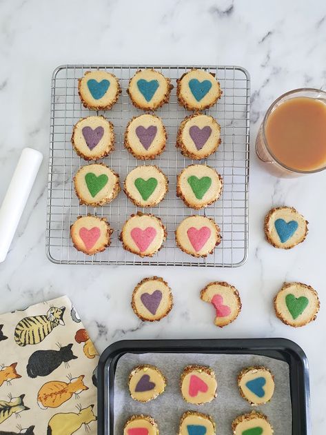 Slice And Bake Heart Cookies, Valentines Biscuits, Shaped Cookies Recipe, Time And Patience, Shortbread Recipe, Shortbread Recipes, Heart Cookies, Whole Eggs, Shaped Cookie