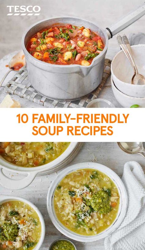 Bbc Good Food Soup Recipes, Tesco Recipes, Soup Recipes Uk, Tesco Real Food, Delicious Soup Recipes, Easy Soup, British Baking, Bbc Good Food Recipes, Easy Soup Recipes