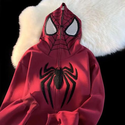 Comfy Hoodies!❤️‍🔥 Oversized Hoodie Men, Spiderman Hoodie, Punk Clothes, Goth Harajuku, Hip Hop Sweatshirts, Clothes Tops, Oversized Streetwear, Harajuku Streetwear, Punk Outfits