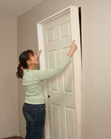 How to install a pre-hung door Replacing Interior Doors, Interior Door Installation, Prehung Interior Doors, Home Improvement Ideas, Prehung Doors, Build A Wall, Interior Remodel, Home Fix, Diy Home Repair