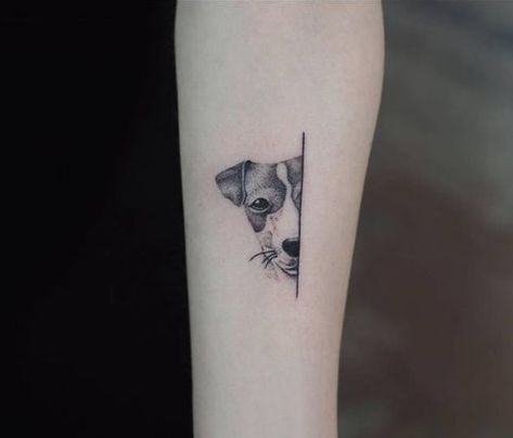 Forearm Dog Tattoo, Doggie Tattoos, Jack Russell Tattoo, Ozzy Tattoo, Chien Jack Russel, Cat And Dog Tattoo, Juice Tattoo, Dog Memorial Tattoos, Leopard Tattoos