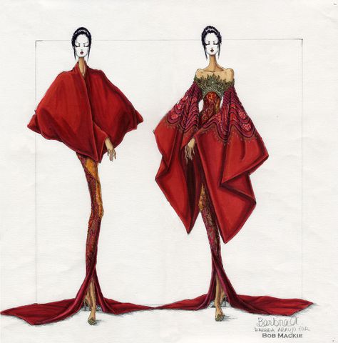 bob mackie Fashion Model Drawing, Fashion Model Sketch, Model Sketch, Fashion Design Sketchbook, Fashion Sketches Dresses, Fashion Drawing Dresses, Design Illustrations, Sketches Dresses, Fashion Sketchbook