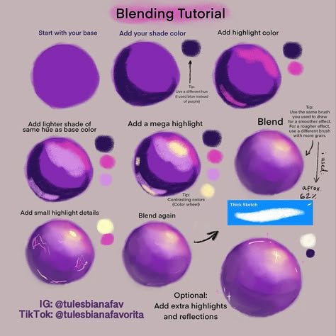 Blending Techniques Digital Art, Blending Tips Digital, Holographic Coloring Tutorial, Blending Tutorial, Color Theory Art, Draw Tutorial, Digital Painting Techniques, Art Advice, Digital Art Beginner