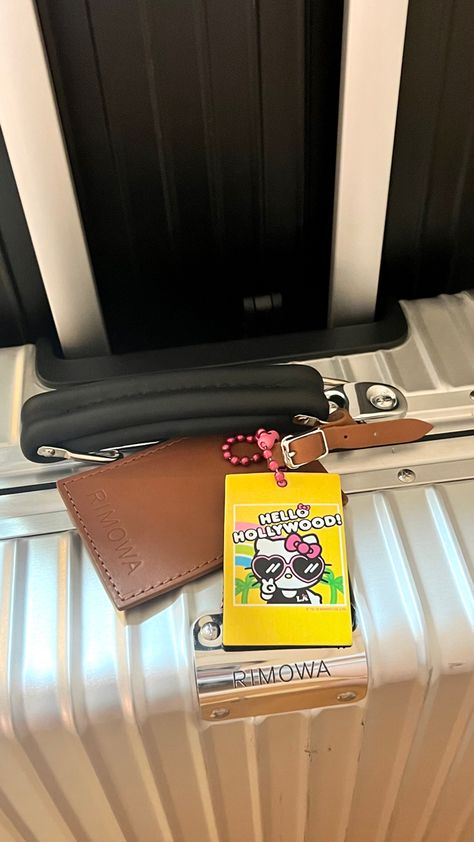 Rimowa Classic Cabin, Rimowa Cognac Brown Luggage Tag, Sanrio Hello Kitty Luggage Tag Rimowa Luggage Aesthetic, Rimowa Classic, Hello Kitty Luggage, Luggage Aesthetic, Rimowa Luggage, Brown Luggage, Korea Trip, Airport Aesthetic, Korea Travel