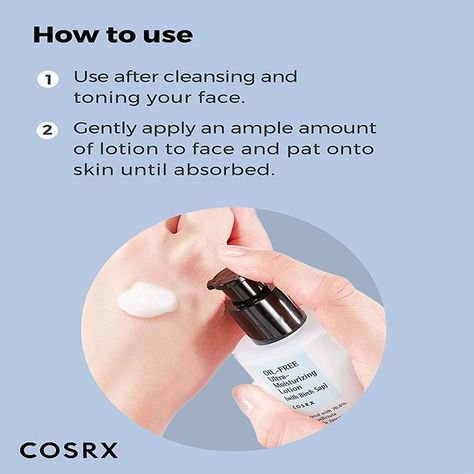 ✨COSRX Oil Free Moisturizing Lotion with Birch Sap (100ml) ✨ Available on Offer Price of 15% Discount 😘 Use this Bohemian code: OMP062024P51 and claim your 15% discount😍 https://ohsogo.com/products/cosrx-oil-free-moisturizing-lotion-with-birch-sap-100ml . . . . . . . . #skincare #skincareproducts #koreanskincare #cosrx #koreanskin #clearskin #kbeauty #glassskin #kskincare #oilyskin #basicroutine #cosrx #cosrxoilfreelotion #SensitiveSkinCare #acneproneskincare #skinhydrationbooster #cosrxoil... Moisturizer For All Skin Types, Acne Prone Skin Care, Acne Facial, Dry Face, Moisturizing Lotion, Body Sunscreen, Hydrating Moisturizer, Sensitive Skin Care, Facial Moisturizer