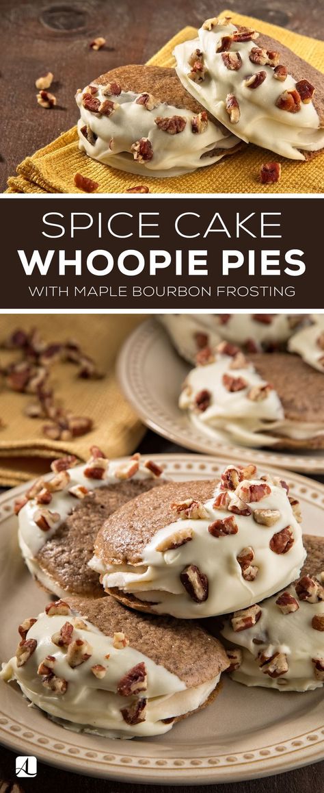 It’s the delicious dessert with the funny name! Whoopie pies are a beloved treat all over the country, and when you switch up the flavor with pumpkin spice and cream cheese filling, they make for an indulgent taste of fall. | #whoopiepie #spicecake #dessert Cake Ideas Funny, Whoopie Pie Filling, Whoopie Pie Recipe, Whoopie Pie, Mince Pie, Whoopie Pies, Spice Cake, Köstliche Desserts, Cream Cheese Filling