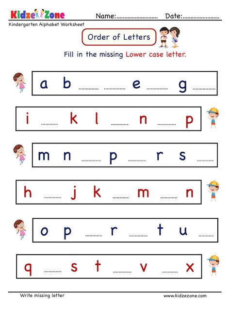 Letter Sequencing Activities, Write The Missing Letter Worksheet, Before And After Letters Worksheets, Alphabet Missing Letter Worksheet, Before And After, English Alphabet Worksheets, Missing Letters Worksheet, Writing Worksheets Kindergarten, Letter Worksheets Kindergarten