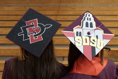 San Diego State University, Grad Caps, Collage Board, Graduation Cap Designs, Dream College, Uni Life, Cap Designs, Grad Cap, Graduation Pictures