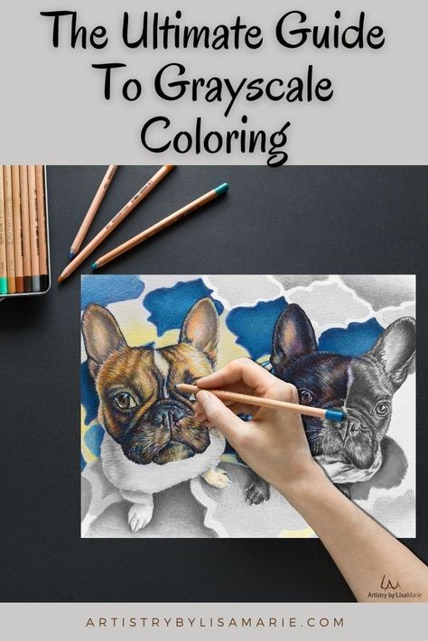 Guide To Grayscale Adult Coloring Book Pages Colored Pencil Lessons, Grayscale Art, Tattoo Coloring Book, Colored Pencil Tutorial, Grayscale Coloring Books, Coloring Tips, Coloring Supplies, Colouring Printables, Cat Coloring Page