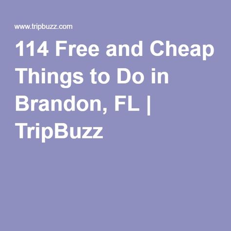 Brandon Florida, Florida Trips, Florida Travel Guide, Pigeon Forge Tn, Cheap Things To Do, Cheap Things, Pigeon Forge, Free Activities, Free Things To Do