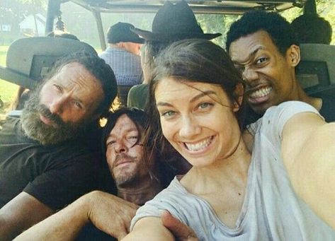 Tyler James Williams, Tyler James, Lauren Cohan, Andrew Lincoln, Norman Reedus, Walking Dead, The Walking Dead, Lincoln, Walking