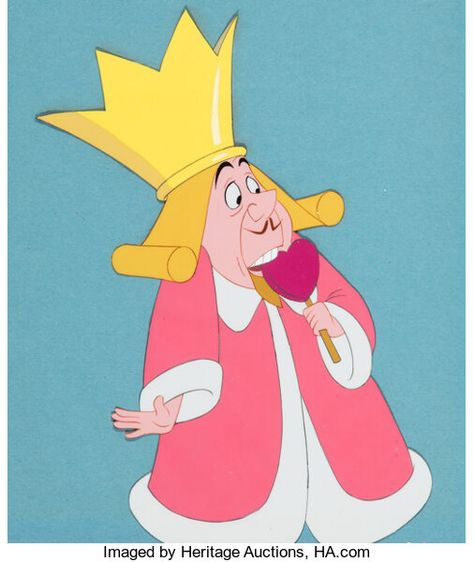 Alice in Wonderland King of Hearts Production Cel (Walt Disney, | Lot #99709 | Heritage Auctions King Of Hearts, Animation Art, Alice In Wonderland, Walt Disney, Halloween, Disney, Art