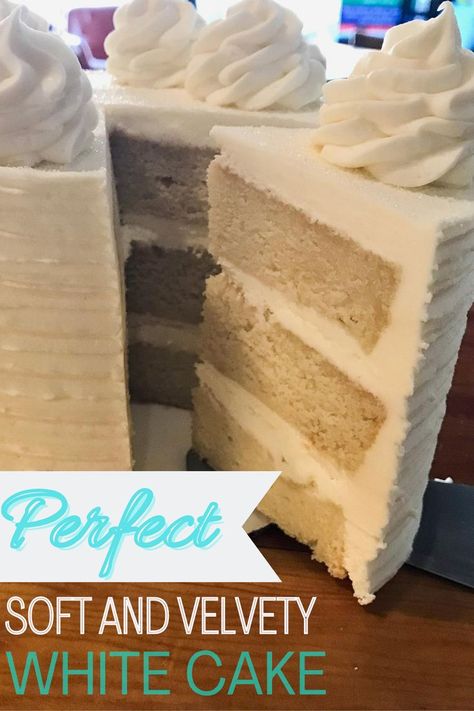 The Best White Cake Recipe Ever, White Cake From Scratch, Easy White Cake Recipe, Cake Recipe For Decorating, Wedding Sheet Cakes, White Velvet Cakes, How To Make Wedding Cake, White Birthday Cakes, Cake From Scratch