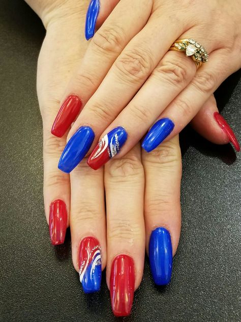 Patriotic 4th of july Buffalo Nails, Nails July 4th, Nails Fireworks, July 4th Nails, Nails 4th Of July, 4th Of July Nail Designs, Red White Blue Nails, Nails July, July Nail Designs