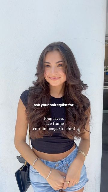 Layer Haircut On Wavy Hair, Long Hair Haircut With Layers, Haircut Ideas Long Hair Layers, Ashley Curly Hair, Cute Layers For Long Hair, Long Thick Hair Hairstyles With Layers, Layer For Long Hair, Cute Long Layered Haircuts, Long Layers Face Framing Pieces