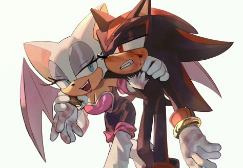 Sonic Rouge Fanart, Shadow And Rogue Matching Pfp, Shadow And Blaze, Dark Sonic And Shadow, Team Dark Sonic, Sonic Y Shadow, Terios The Hedgehog, Rouge And Shadow, Shadow X Rouge