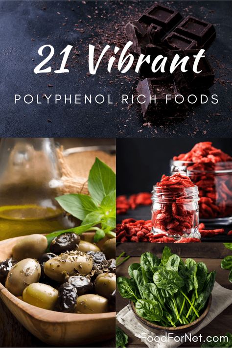 21 Polyphenol Rich Foods For A Vibrant Diet That Will Never Be Boring | Food For Net Mct Rich Foods, Foods High In Polyphenols, Polyphenol Rich Foods, Polyphenols Food, Antioxidant Foods, Zdrava Hrana, Autoimmune Disorders, Sick Remedies, Perfect Health