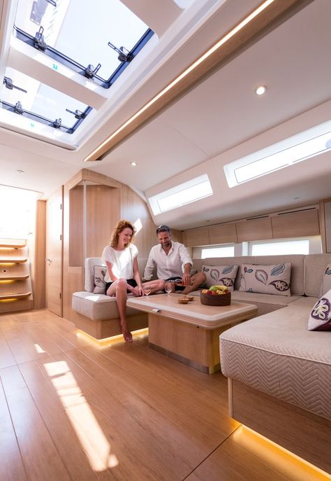 Sailing Yacht Interior, Liveaboard Boats, Boat Interior Design, Sailboat Interior, Best Yachts, Yacht Interior Design, Living On A Boat, Aircraft Interiors, Yacht Interior