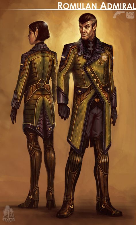 Star Trek Online Romulan Admiral Concept Art by FBOMBheart on DeviantArt Admiral Concept Art, Sci Fi Uniform, Star Trek Rpg, Star Trek Uniforms, Star Trek Cast, Star Trek Online, Character Wardrobe, Deep Space Nine, Makes Me Laugh