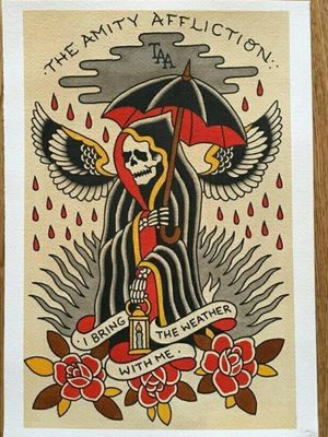 Amity Affliction Flash, The Amity Affliction Tats, Traditional Tattoo Painting, Sailor Jerry Tattoo Flash, Amity Affliction, Traditional Tattoo Inspiration, Lyric Tattoos, The Amity Affliction, Tattoo Outline Drawing