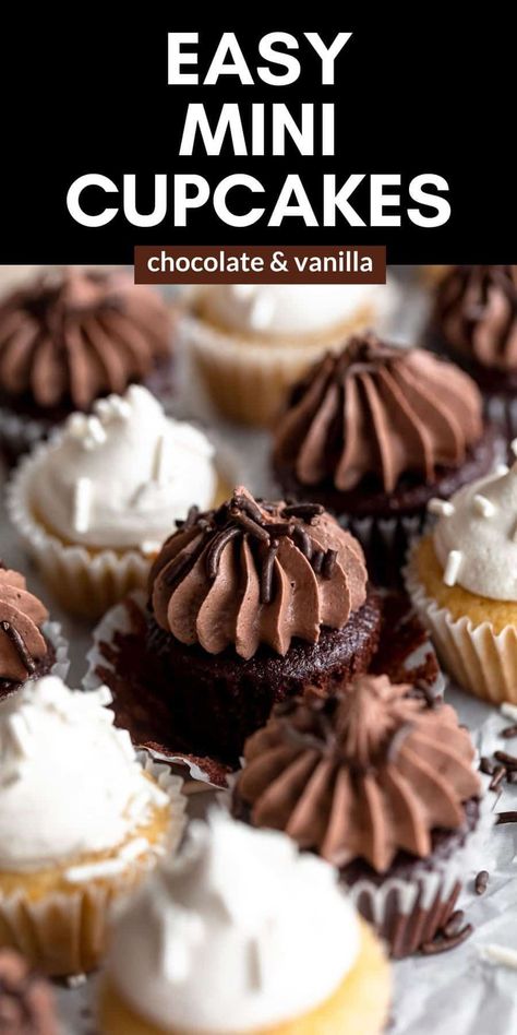 Gluten Free Mini Cupcakes, Mini Chocolate Cupcake Recipe, Mini Cupcake Recipes, Perfect Cupcake Recipe, Gluten Free Cupcake Recipe, Recipe For A Crowd, Gluten Free Chocolate Cupcakes, Gluten Free Dessert, Dairy Free Pasta