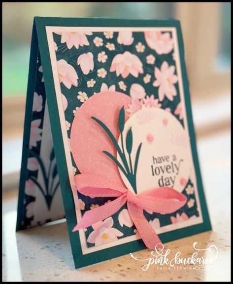 Charming Duck Pond Stampin Up Cards, Pink Buckaroo Designs, Happy August, Leaf Projects, Spinner Card, Duck Pond, Beautiful Christmas Cards, August 1st, Christmas Paper Crafts