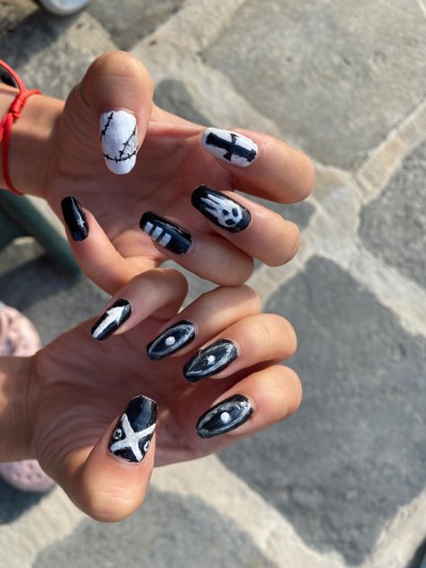 Choso Nail Idea, Medusa Soul Eater Tattoo, Soul Eater Nail Art, Soul Eater Inspired Nails, Soul Eater Nail Designs, Soul Eater Nails Acrylic, Bleach Nails Anime, Soul Eater Ragnarok, Ragnarok Soul Eater