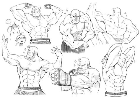 Muscle / Pose Practice with Alex Louis Armstrong by Kazeo-YuuRin Alex Louis Armstrong, Muscle Pose, Pose Practice, Kunstjournal Inspiration, Sketch Poses, 얼굴 그리기, Helpful Things, Human Anatomy Art, Anatomy Sketches