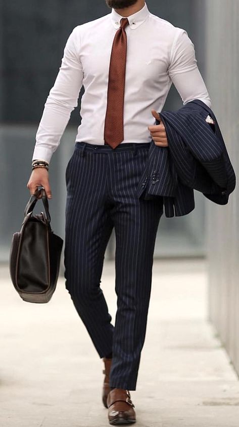 Want To Work Better and Live Longer? Don't Wear A Tie!  For most men, no other item is as elegant and fashionable as a tie, but maybe it is damaging you more than you realize.   Casual and formal elegant outfits with ties for men.   #menoutfits #mensfashion #menshealth Banker Style Men, Male Office Wear, Mens Formal Outfits With Tie, Business Outfits Men Work Attire, Office Men Outfit Business, Business Professional Men Outfits, Law School Outfit Men, Men Lawyer Outfit, Investment Banker Outfit Men