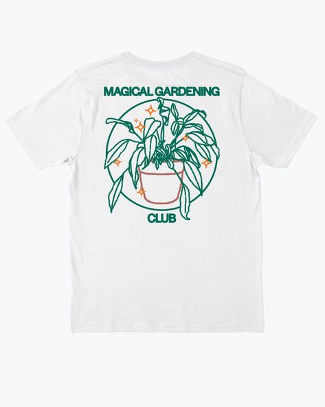 Gardening Club, Club Tshirt, Hoodie Mask, Shirt Logo Design, Tshirt Design Inspiration, Oversized Graphic Tee, Garden Club, Fashion Graphic, Boy Tees