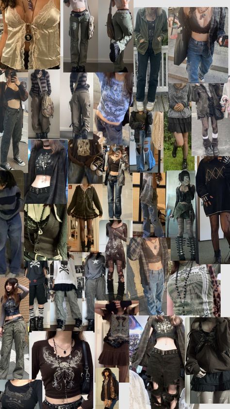 This style>>>> #y2kgrunge#style#fashion#grunge#shuffle#collage#newshuffle Grunge Outfit Collage, Shuffle Collage, Fashion Subcultures, Girl Generation, Fashion Grunge, Outfit Collage, Fashion Collage, Y2k Grunge, Grunge Fashion