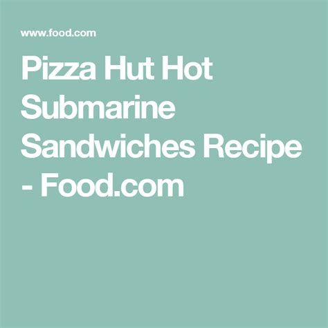 Pizza Hur, Homemade Manwich, Pizza Hut Recipe, Italian Sandwich Recipes, Recipes With Ingredients, Sandwiches Recipes, Wings Recipe Buffalo, Sliced Salami, Italian Sandwich