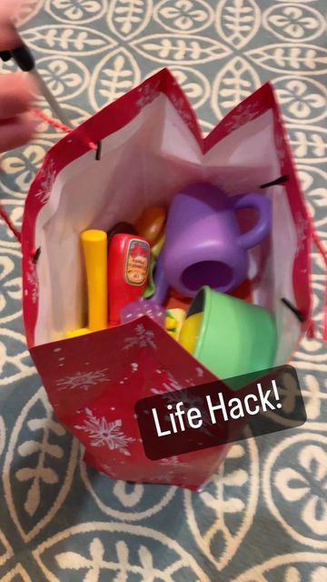 Gift Bag Closing Hack, How To Tie Gift Bag Handles, Close A Gift Bag With Handles, How To Close Gift Bag, How To Tie Gift Bags, How To Close Gift Bags, The Small Things In Life, Small Things In Life, Wrapping Presents