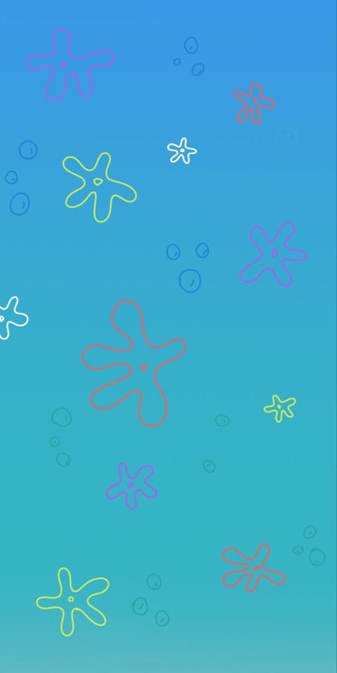 Spongebob Ocean Background, Spongebob Blue Jellyfish, Sponge Bob Sky Background, Party Cartoon Aesthetic, Sponge Bob Wallpaper Aesthetic, Spongebob Clouds, Wallpaper Agua, Spongebob Shows, Parking Lot Painting