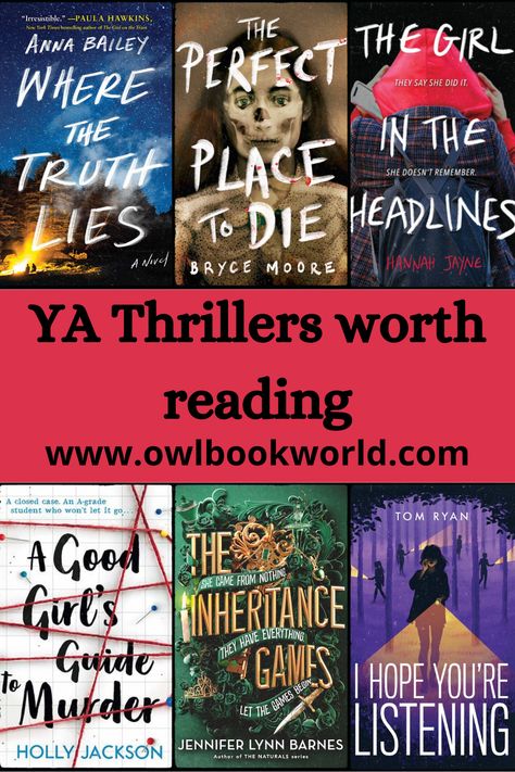 Trying to figure out what you want to read next? Here is a list of YA Thrillers that is completely worth reading. included are a few YA crime thrillers and YA psychological thrillers. Ya Thriller Book Recommendations, Thrillers To Read, Young Adult Thriller Books, Ya Thriller Books, Booktok Checklist, Ya Mystery Books, Ya Thrillers, Best Psychological Thrillers Books, Must Read Novels