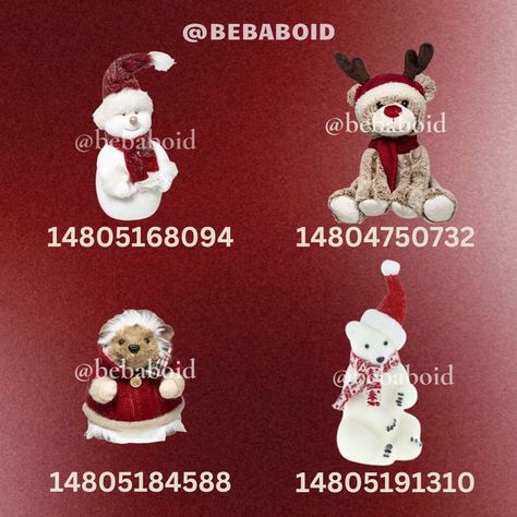 bloxburgdecals, winter, christmas, chsirtmasdecals, bloxburg, roblox, bloxburgbuild, snow, decor, animals, snowman, reindeer Bloxburg Christmas Decals, Cabin Bloxburg, Bloxburg Christmas House, Coastal Bloxburg, Bloxburg Ids, Bloxburg Realistic, Bloxburg Christmas, Bloxburg Food Decals, Snow Decor