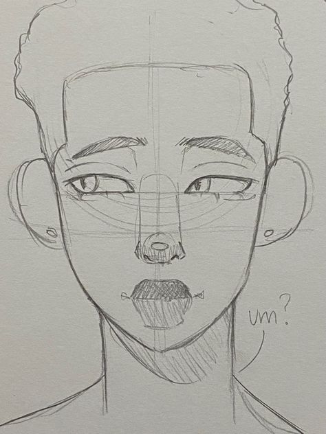 Black Male Sketch, Black Boy Drawing Sketches, Black Boy Pfp Drawing, Masculine Faces Drawing, Drawing Masculine Faces, Disney Canvas Art, Notebook Drawing, Scribble Art, Easy Drawings Sketches