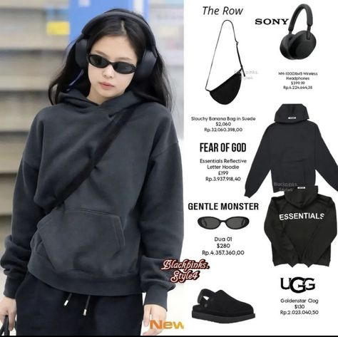 Jennie Hoodie Outfit, Jennie Outfits, Normcore Fashion, Female Clothes Outfits, Icn Airport, Classy Work Outfits, Trending Fashion Outfits, January 15, Girls Outfits