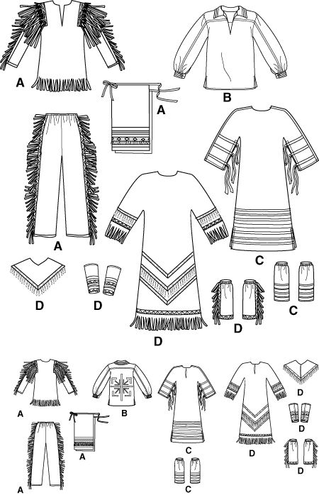 native american women's dress pattern | Patterns › Simplicity › Costumes › 5448 American Indian Clothing, American Costume, Native American Dress, Fest Temaer, Native American Regalia, Native Dress, Native American Clothing, Native American Patterns, Indian Dolls