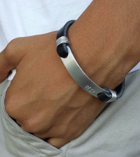 Mens leather bracelet