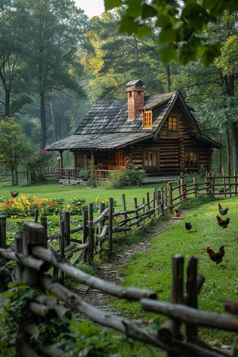 Wooden Mansion, Lakefront Cabin, Mountain Cabins, Log Cabin Rustic, Cabin In The Mountains, Forest Cabin, Beautiful Cabins, Beautiful Houses, Country Scenes