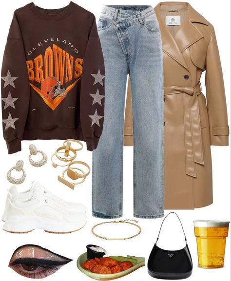 browns gameday Outfit | ShopLook Nfl Fashion, Gameday Fashion, Nfl Outfits, Modern Fall, Gameday Outfit, Outfit Maker, Outfit Shoplook, Cleveland Browns, Nfl Teams