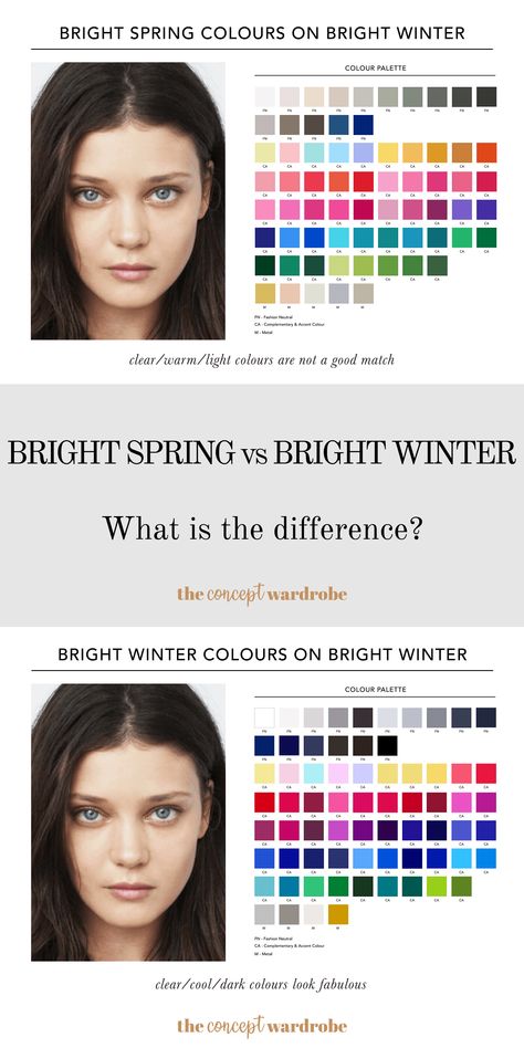 Bright Winter Summer Outfit, Bright Spring Color Palette Outfit, Clear Winter Color Palette, Bright Winter Palette, Bright Winter Makeup, Color Palette Hair, Bright Winter Color Palette, Color Analysis Winter, Winter Eye Makeup