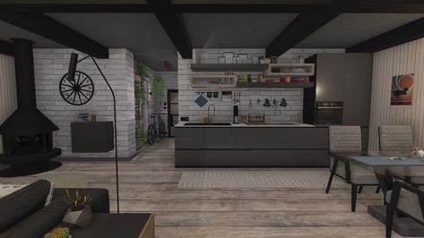 House Flipper Ideas, House Flipper, House Flippers, Kitchen Designs, Sims 4, Kitchen Design, Video Games, Living Room, Bedroom