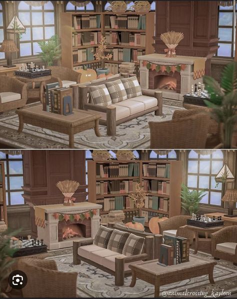 Acnh Cottagecore Living Room, Acnh Cottagecore House, Warm Cozy Living Room, Acnh Living Rooms Ideas, Old World Living Room, Vintage Living Room Design, Cottagecore Living Room, Acnh Interior, Cozy Living Room Warm