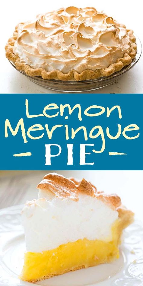 Meringue Flavors, Lemon Custard Filling, Lemon Pie Receta, Best Lemon Meringue Pie, Lemon Pie Recipe, Meringue Pie Recipes, Lemon Custard, Lemon Dessert Recipes, Dessert Easy